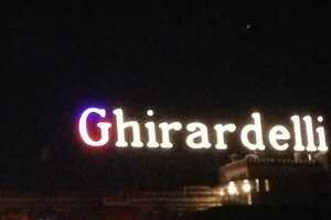 Ghirardelli lit up for July 4th Photo, San Francisco, California 