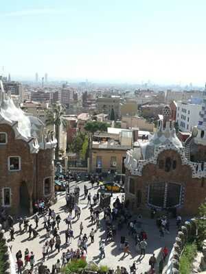 Parc Guell - View from Atop Photo, Barcelona, Spain 