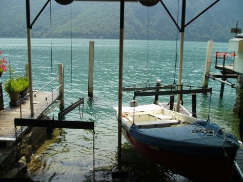 The lakeshore at Gandria Photo - Gandria, Lugano, Switzerland 