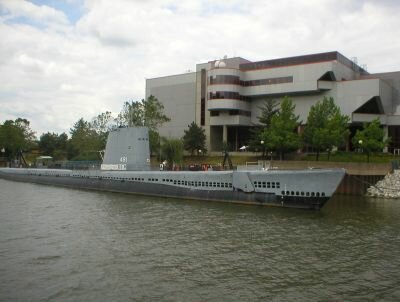 Submarine Docked beside Carnegie Science Center Photo - Gateway Clipper Fleet, Pittsburgh, Pennsylvania 