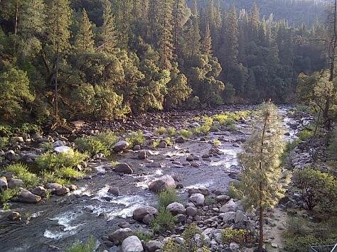 Merced River from Balcony Photo - Yosemite View Lodge, Yosemite National Park, California 